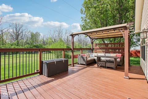 Outdoor living area at 5646 Fox Glove Lane, Indianapolis, IN