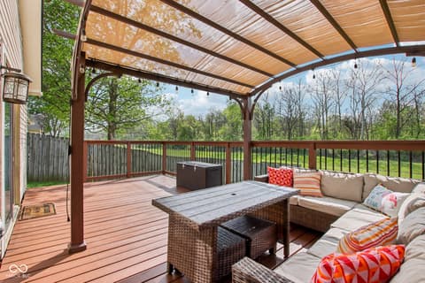 Outdoor living area at 5646 Fox Glove Lane, Indianapolis, IN