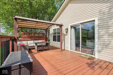 Outdoor living area at 5646 Fox Glove Lane, Indianapolis, IN