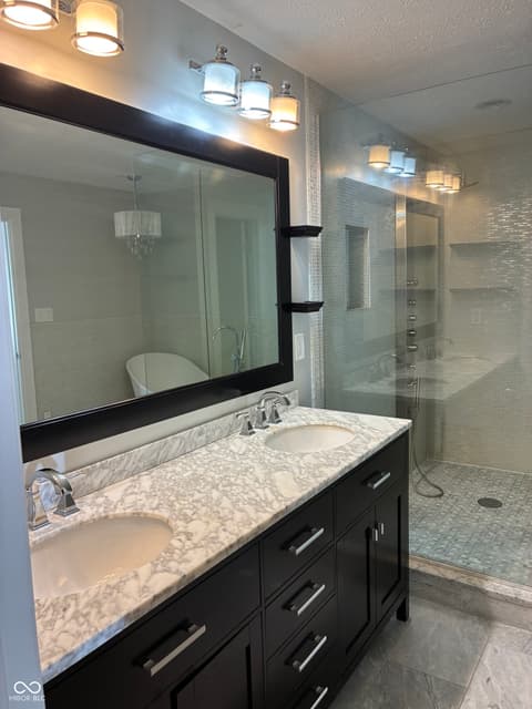 Primary bathroom at 8631 Bay Colony Drive, Indianapolis, IN