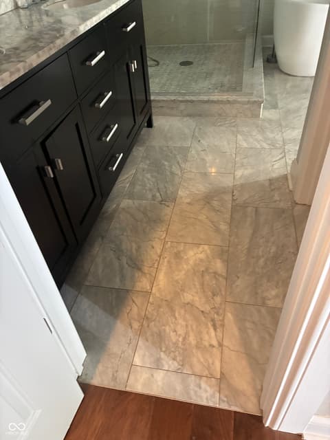 Primary bathroom at 8631 Bay Colony Drive, Indianapolis, IN