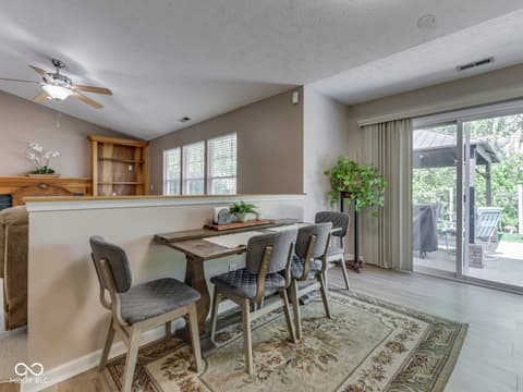 Dining room at 7828 Lofton Court, Indianapolis, IN