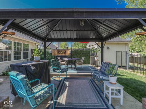 Outdoor living area at 7828 Lofton Court, Indianapolis, IN