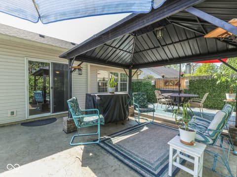 Outdoor living area at 7828 Lofton Court, Indianapolis, IN