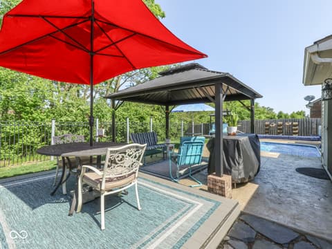 Outdoor living area at 7828 Lofton Court, Indianapolis, IN