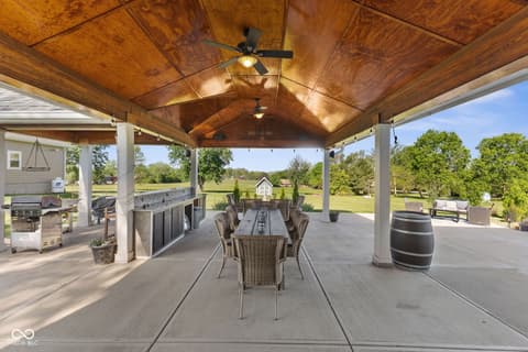 Outdoor living area at 13374 N Allison Drive, Camby, IN