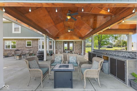 Outdoor living area at 13374 N Allison Drive, Camby, IN