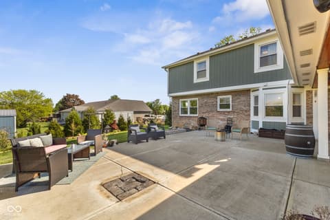 Outdoor living area at 13374 N Allison Drive, Camby, IN