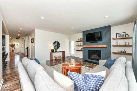 Family room at 3621 Shady Lake Drive, Westfield, IN