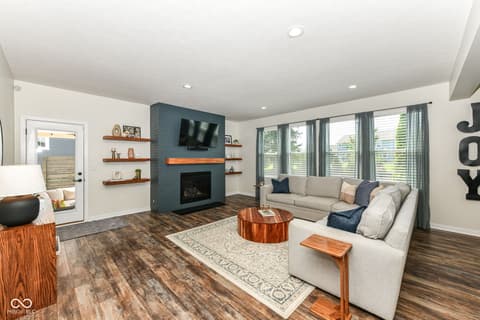 Family room at 3621 Shady Lake Drive, Westfield, IN