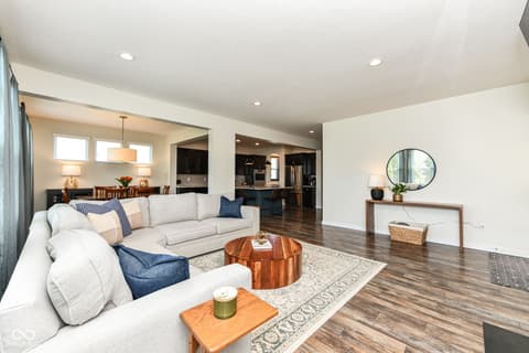 Family room at 3621 Shady Lake Drive, Westfield, IN