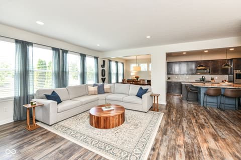 Family room at 3621 Shady Lake Drive, Westfield, IN
