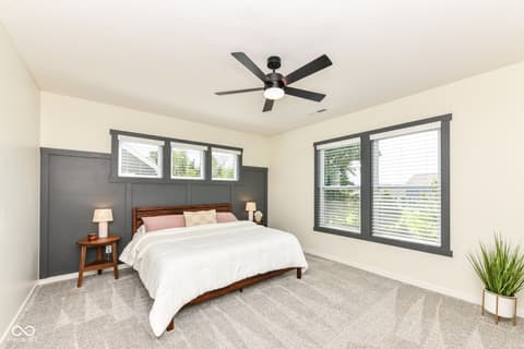 Primary bedroom at 3621 Shady Lake Drive, Westfield, IN