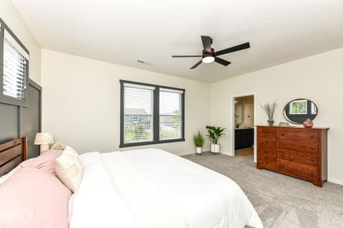Primary bedroom at 3621 Shady Lake Drive, Westfield, IN