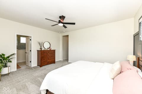 Primary bedroom at 3621 Shady Lake Drive, Westfield, IN