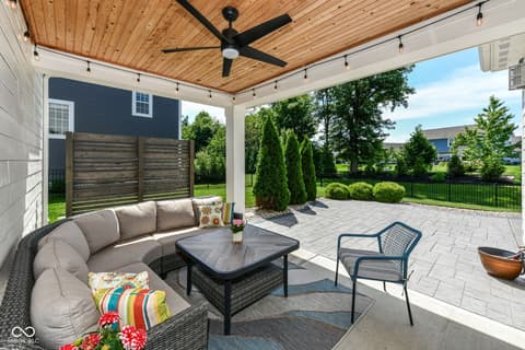 Outdoor living area at 3621 Shady Lake Drive, Westfield, IN