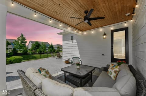 Outdoor living area at 3621 Shady Lake Drive, Westfield, IN