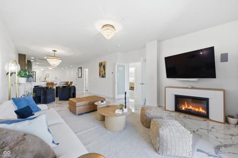 Living room at 435 Virginia Avenue, Indianapolis, IN