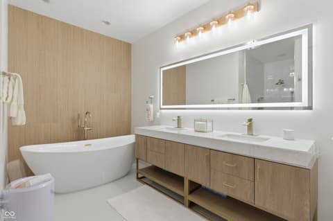 Primary bathroom at 435 Virginia Avenue, Indianapolis, IN