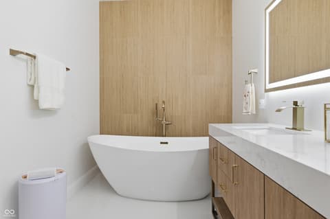 Primary bathroom at 435 Virginia Avenue, Indianapolis, IN