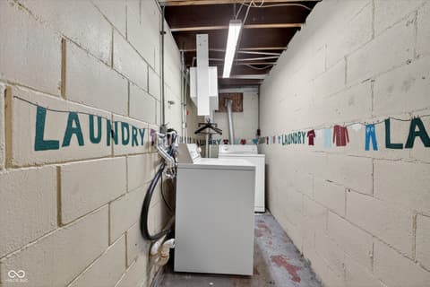 Laundry room at 1643 Lawrence Avenue, Indianapolis, IN