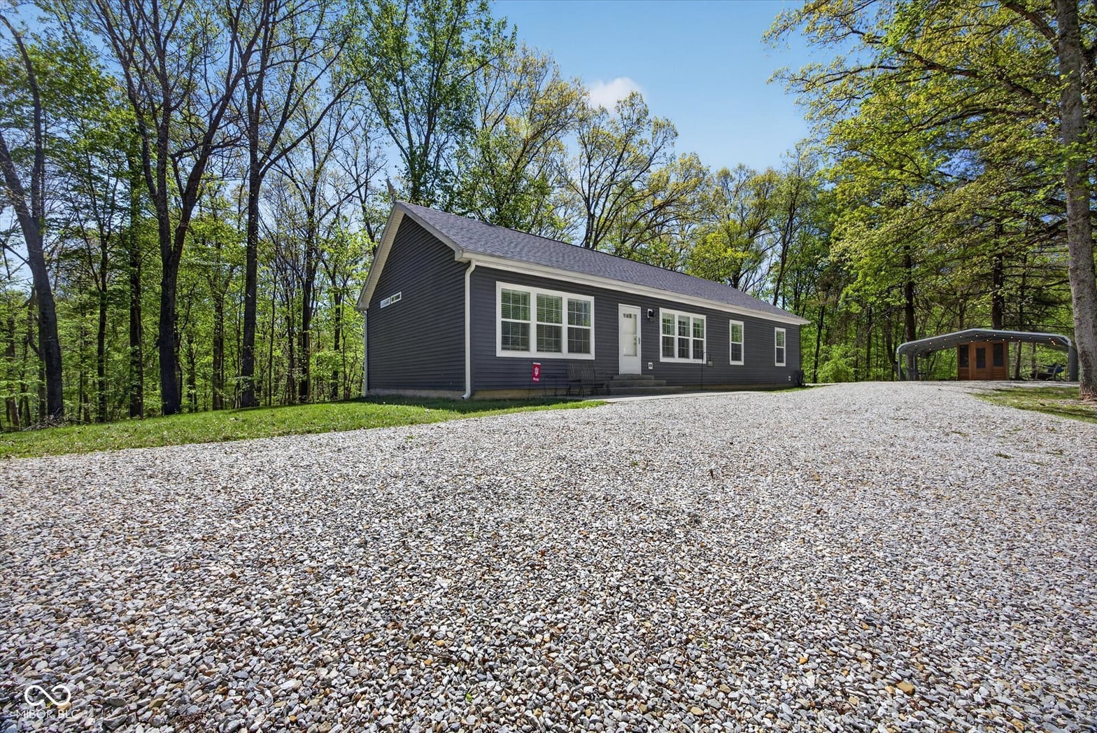 Front exterior at 9451 S Chapel Hill Road, Heltonville, IN