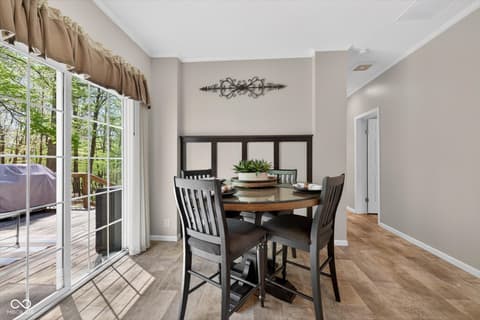 Dining room at 9451 S Chapel Hill Road, Heltonville, IN