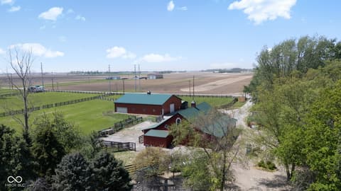 Aerial view at 2649 N 600 W, Thorntown, IN