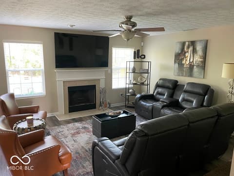 Family room at 11652 High Grass Drive, Indianapolis, IN