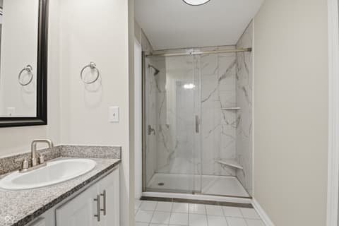 Primary bathroom at 215 N New Jersey Street, Indianapolis, IN
