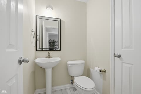 Bathroom at 215 N New Jersey Street, Indianapolis, IN