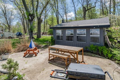 Outdoor living area at 218 Ems B60 Lane, Warsaw, IN