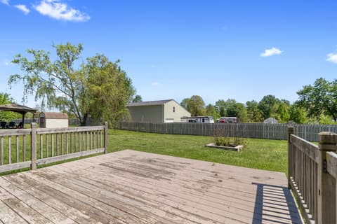 Outdoor living area at 4921 Fields Boulevard, Indianapolis, IN