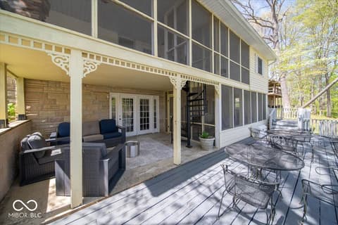 Outdoor living area at 7897 N Lasalle Road, Morgantown, IN
