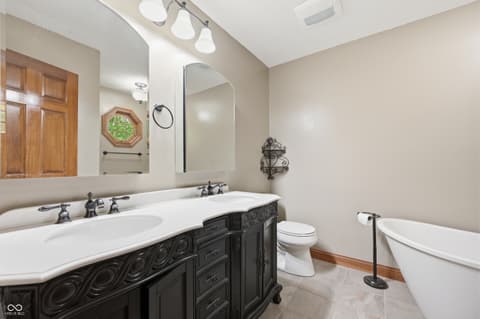 Primary bathroom at 5475 Steven Drive, Greenwood, IN