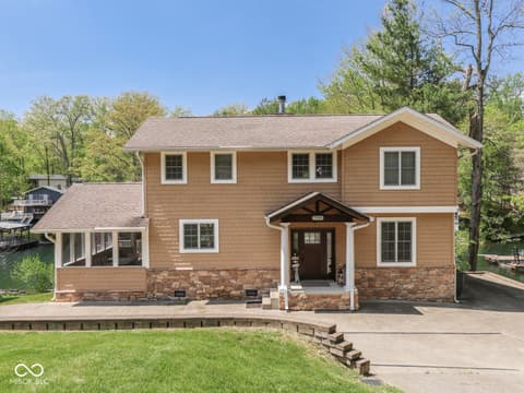Front exterior at 7888 Laurel Drive, Nineveh, IN
