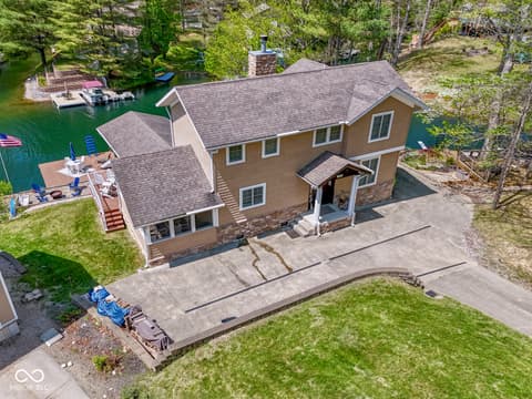 Aerial view at 7888 Laurel Drive, Nineveh, IN