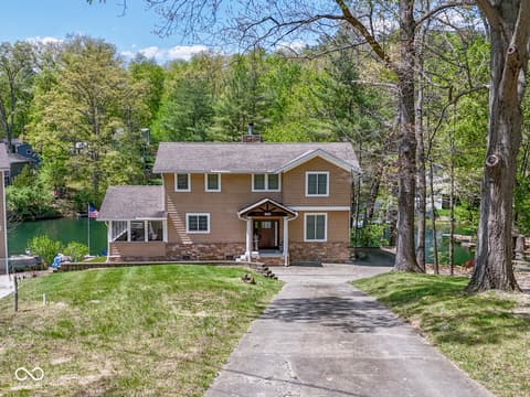 Front exterior at 7888 Laurel Drive, Nineveh, IN