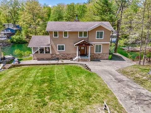 Front exterior at 7888 Laurel Drive, Nineveh, IN