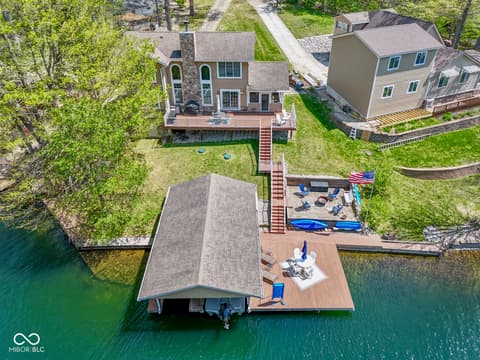 Aerial view at 7888 Laurel Drive, Nineveh, IN