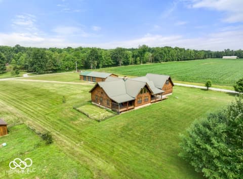 Aerial view at 4210 S County Road 400 E, North Vernon, IN