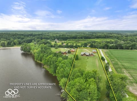 Aerial view at 4210 S County Road 400 E, North Vernon, IN