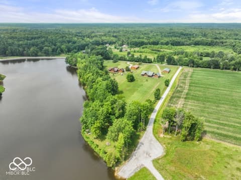 Aerial view at 4210 S County Road 400 E, North Vernon, IN