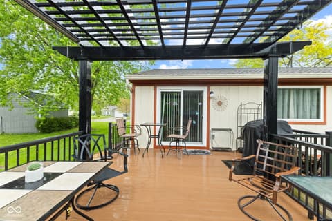 Outdoor living area at 3727 Oil Creek Drive, Indianapolis, IN