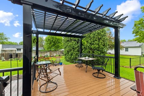 Outdoor living area at 3727 Oil Creek Drive, Indianapolis, IN