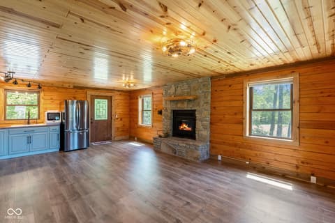 Living room at 755 Gatesville Road, Morgantown, IN