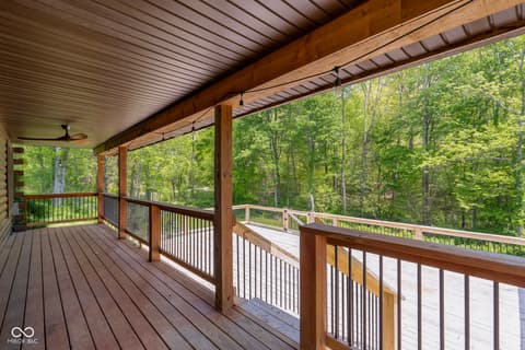 Outdoor living area at 755 Gatesville Road, Morgantown, IN