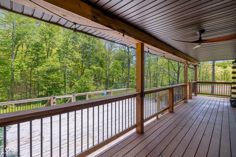 Outdoor living area at 755 Gatesville Road, Morgantown, IN