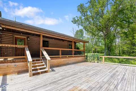 Outdoor living area at 755 Gatesville Road, Morgantown, IN