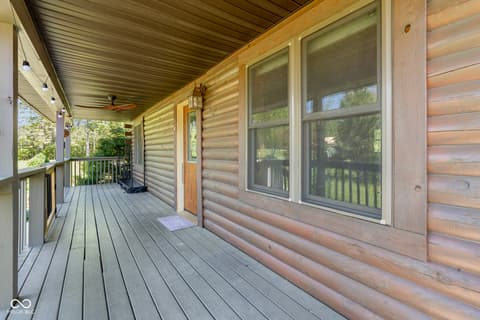 Outdoor living area at 755 Gatesville Road, Morgantown, IN